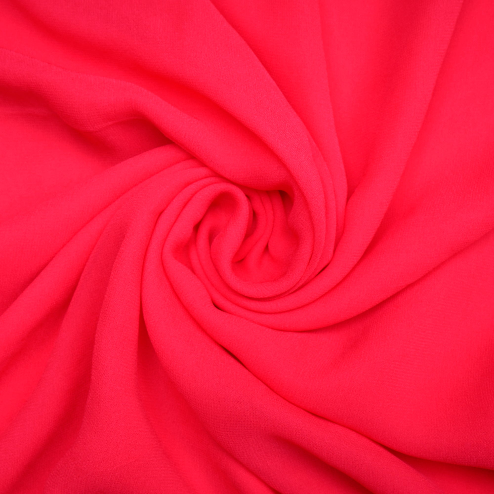 Crimson Color Piece Dyed Viscose Georgette Fabric