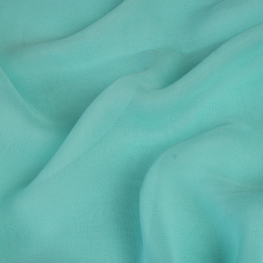 Light Blue Color Piece Dyed Viscose Georgette Fabric