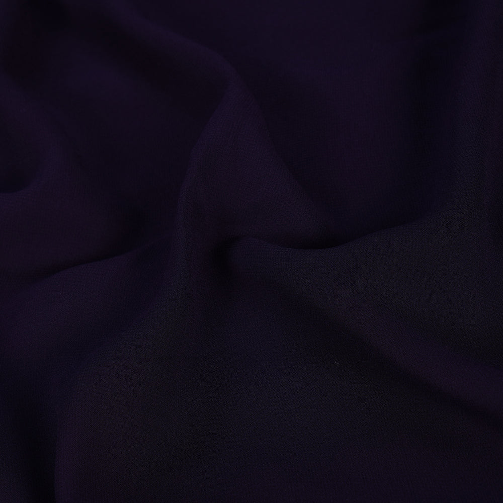 Dark Purple Color Piece Dyed Viscose Georgette Fabric