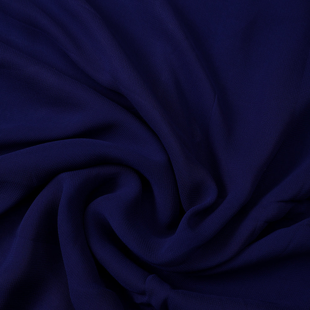 Dark Blue Color Piece Dyed Viscose Georgette Fabric
