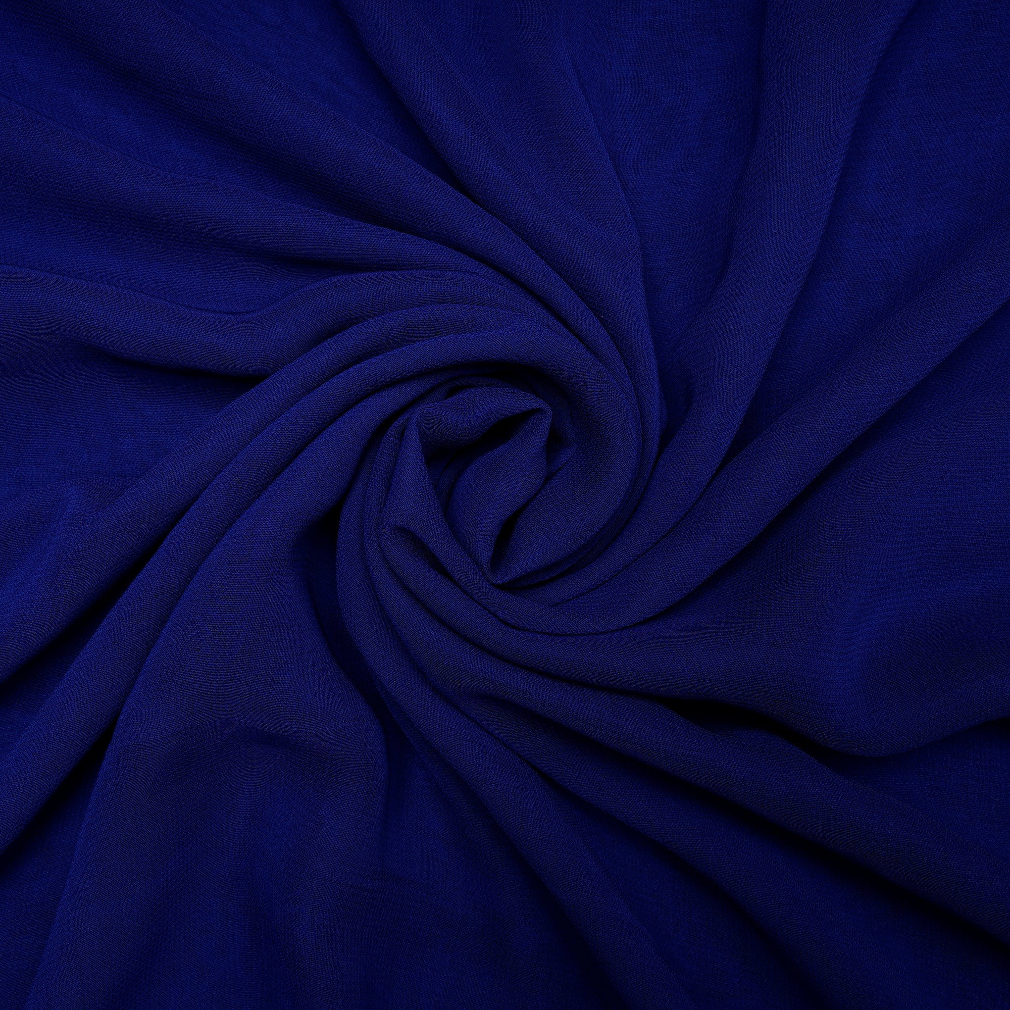Dark Blue Color Piece Dyed Georgette Viscose Fabric
