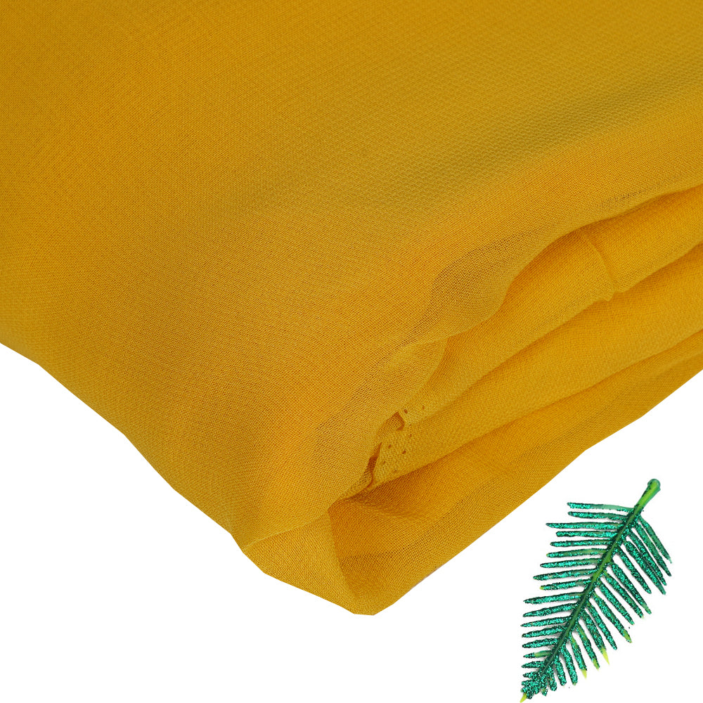 Yellow Color Piece Dyed Viscose Georgette Fabric