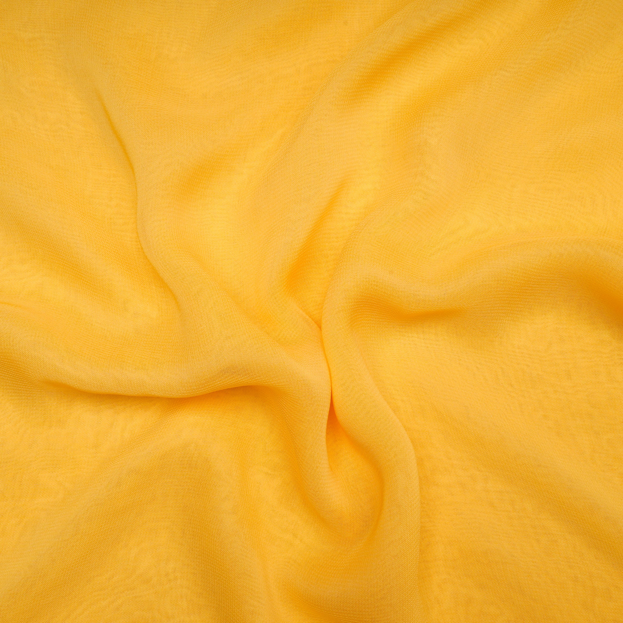 Yellow Piece Dyed Viscose Georgette Fabric