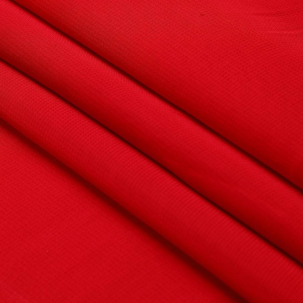 Cherry Red Color Piece Dyed Viscose Georgette Fabric