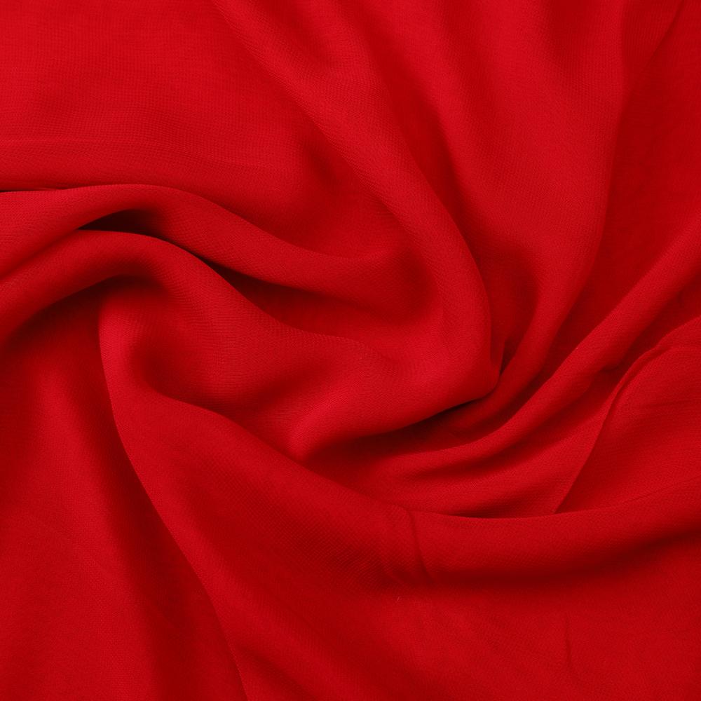 Cherry Red Color Piece Dyed Viscose Georgette Fabric