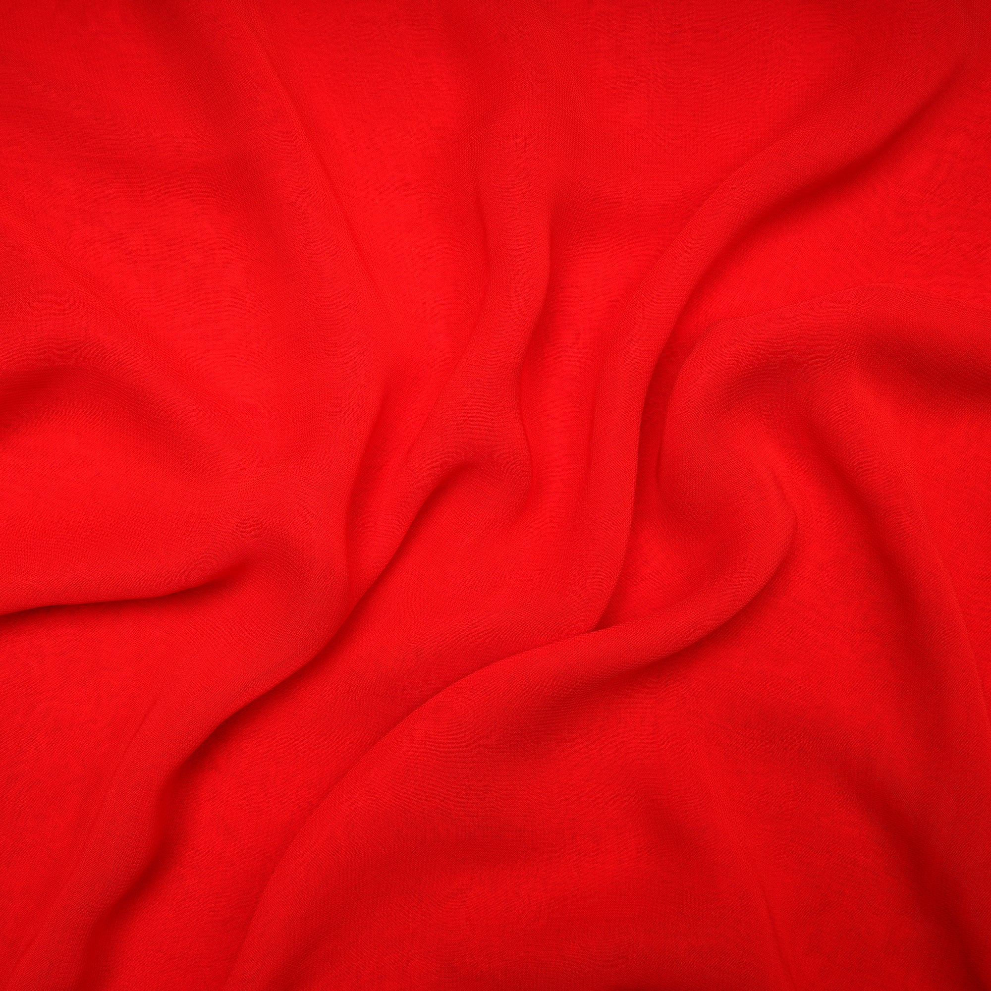 Pop Red Piece Dyed Viscose Georgette Fabric