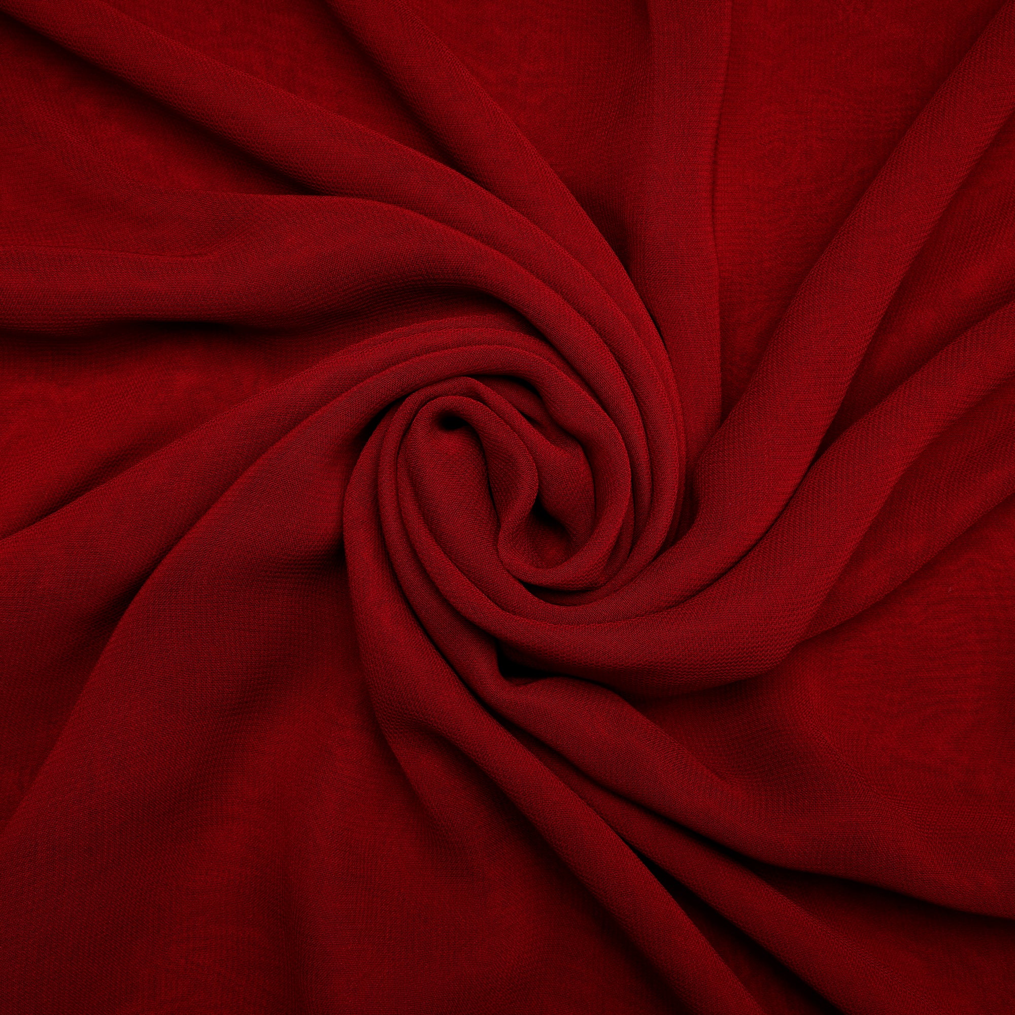Savvy Red Piece Dyed Viscose Georgette Fabric