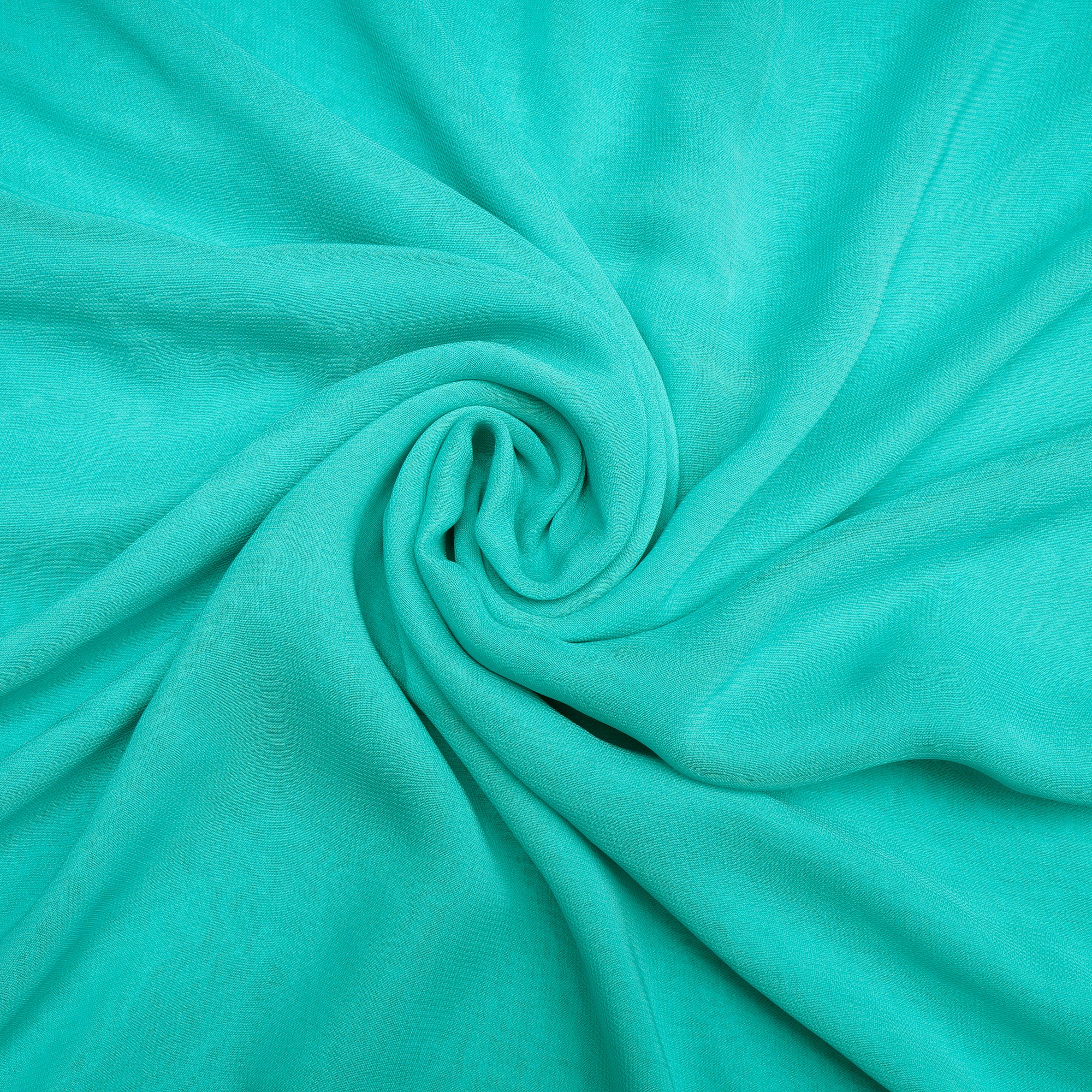 Bright Aqua Color Piece Dyed Viscose Georgette Fabric
