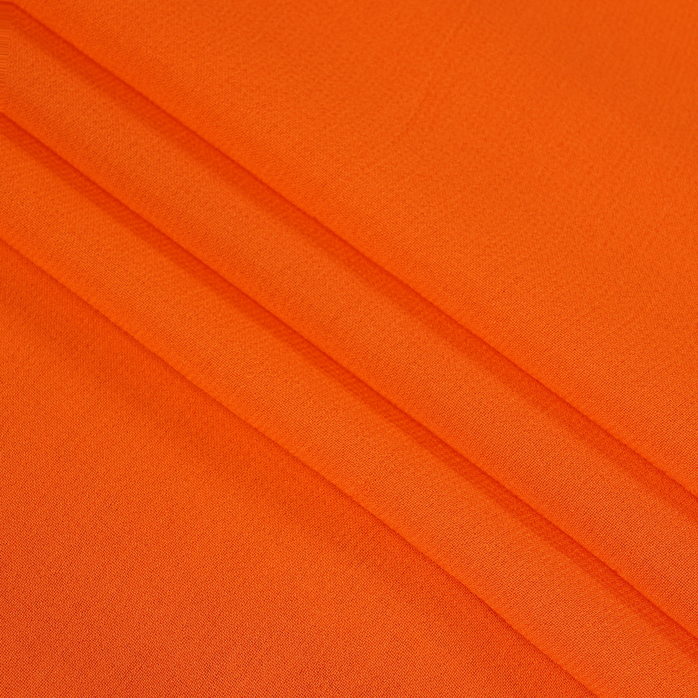 Orange Color Piece Dyed Viscose Georgette Fabric