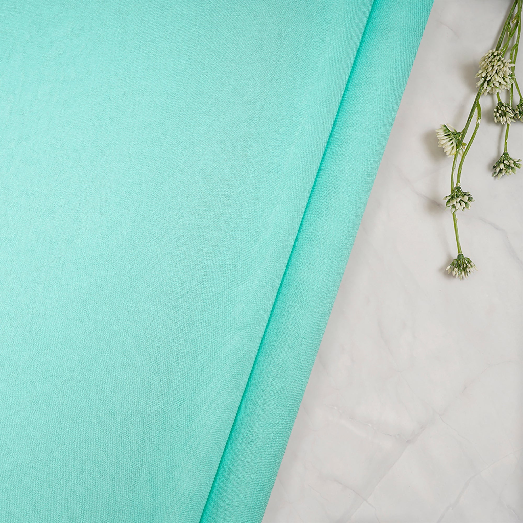 Mint Green Color Piece Dyed Viscose Georgette Fabric