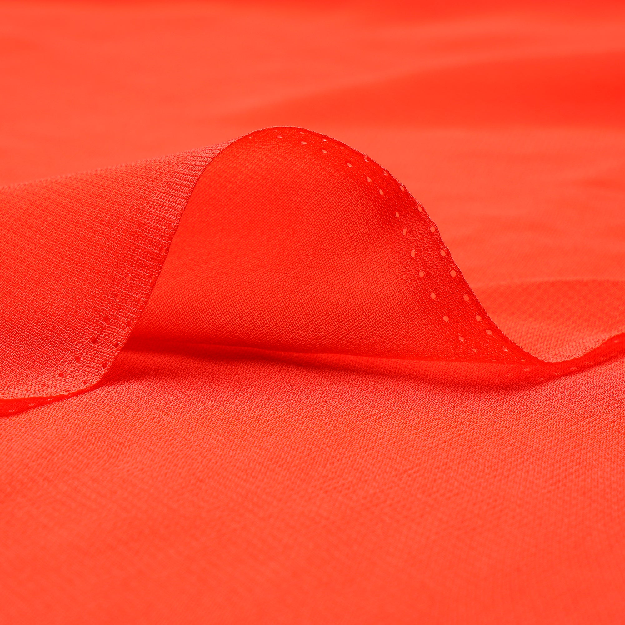 Bright Orange Color Piece Dyed Viscose Georgette Fabric