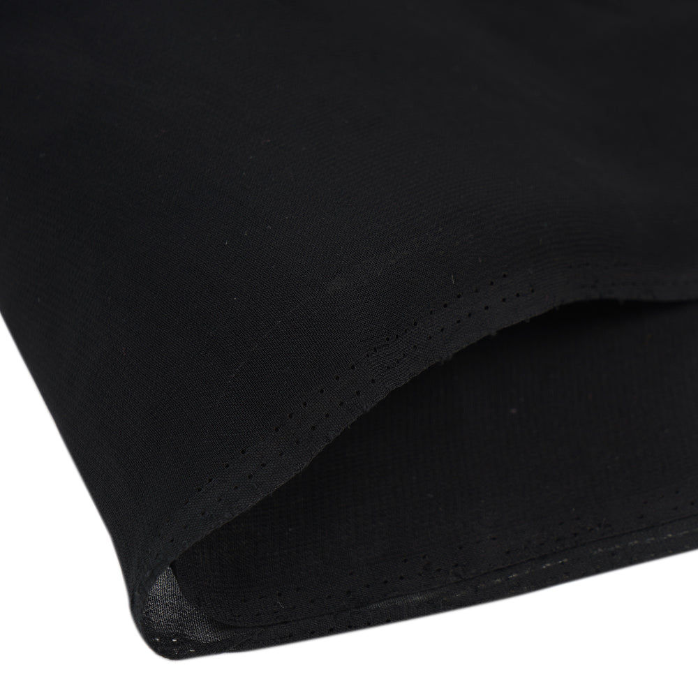 Black Color Piece Dyed Viscose Georgette Fabric