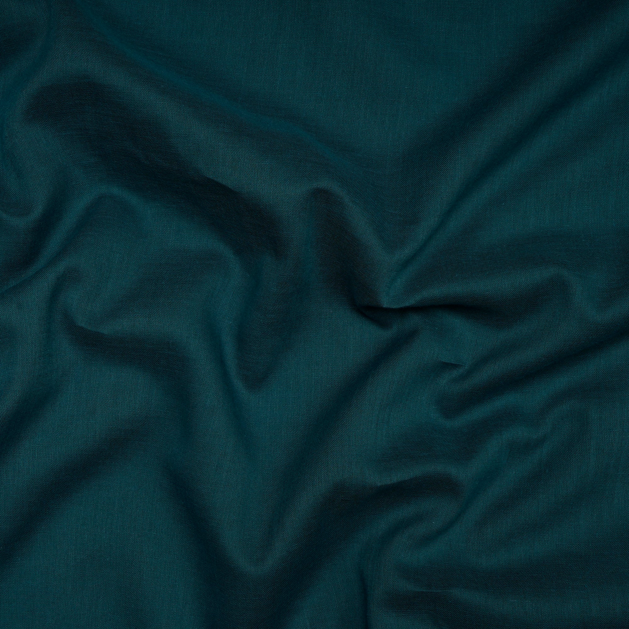 Dark Teal Blue Pure Cotton Voile Fabric