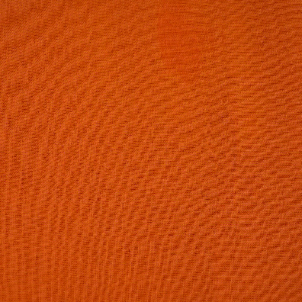 Orange Color Piece Dyed Cotton Mulmul Fabric