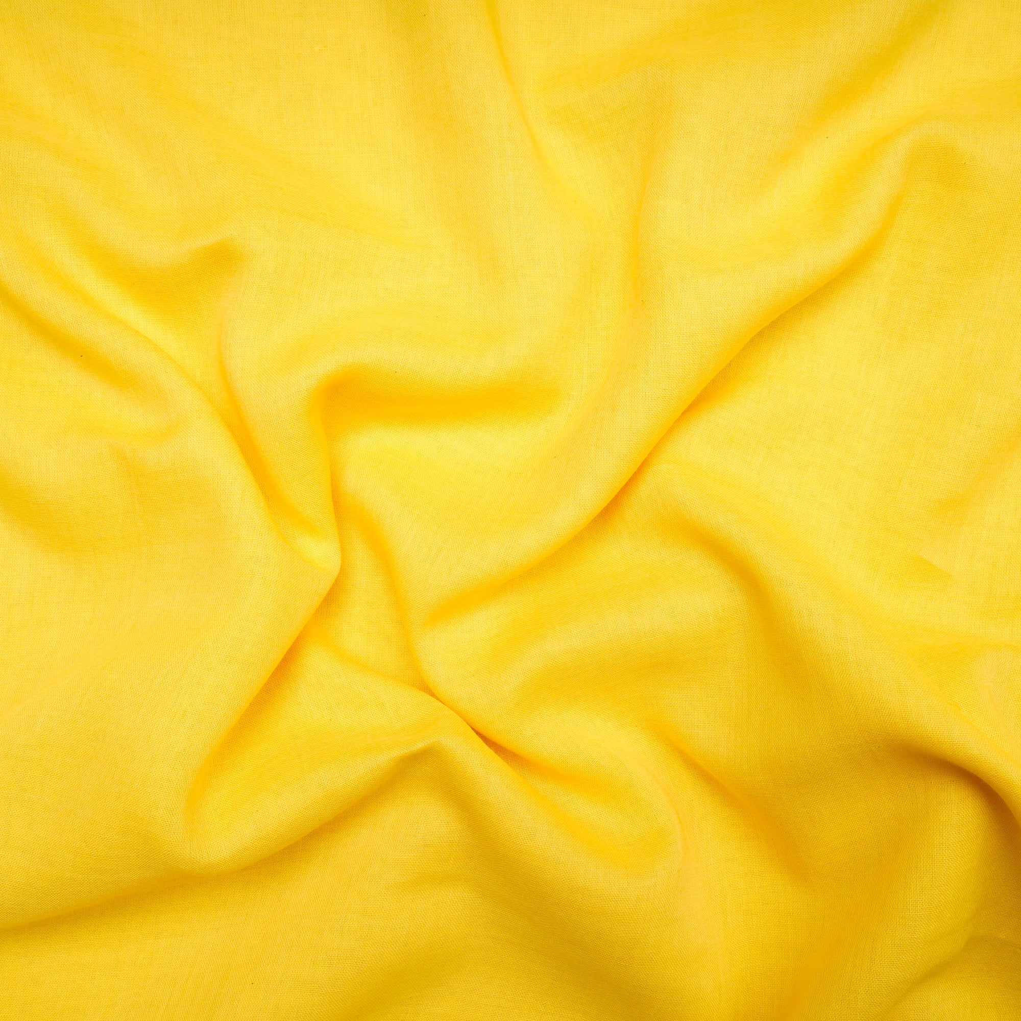 Yellow Color Cotton Mulmul Fabric