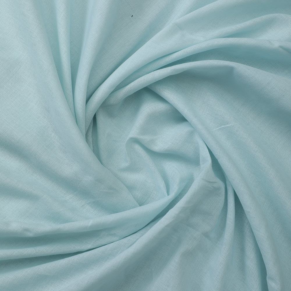 Pastel Blue Color Cotton Mulmul Fabric