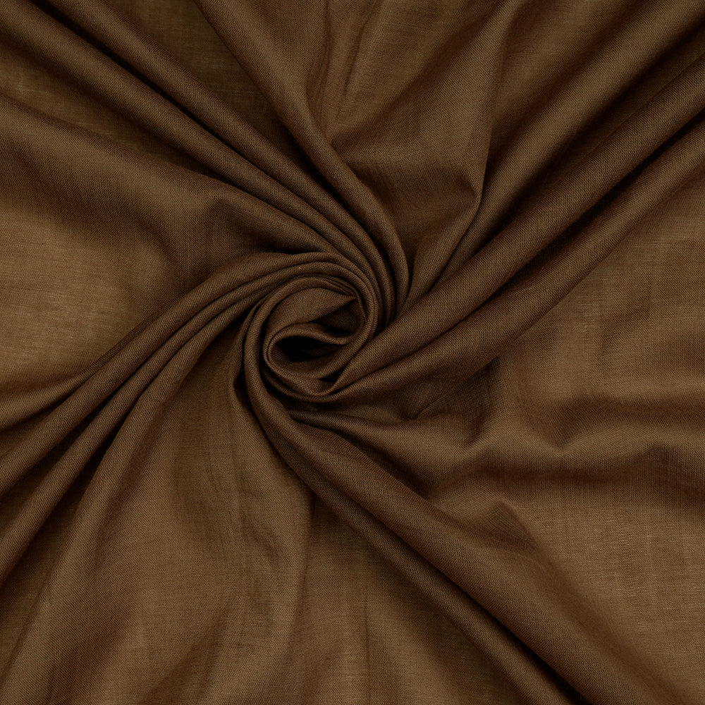 Brown Color Cotton Voile Fabric