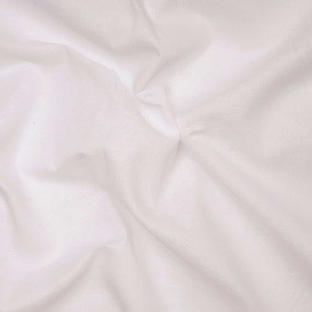 White Plain Cotton Linen Fabric