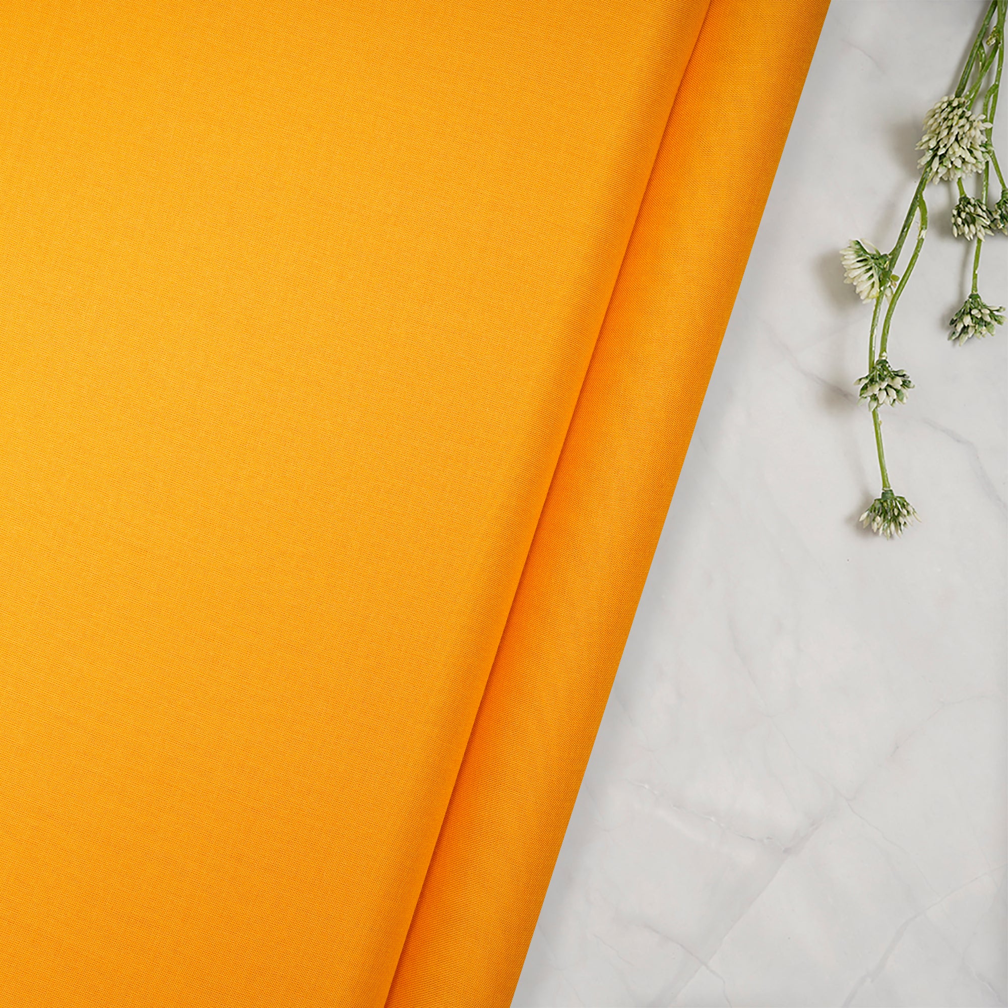 Orange Color Plain Modal Fabric