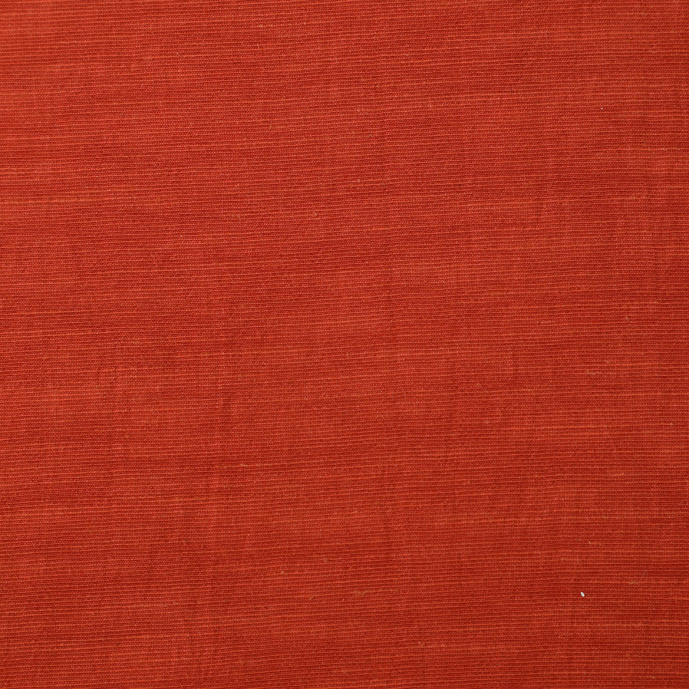 Orange Color Piece Dyed Georgette Linen Fabric