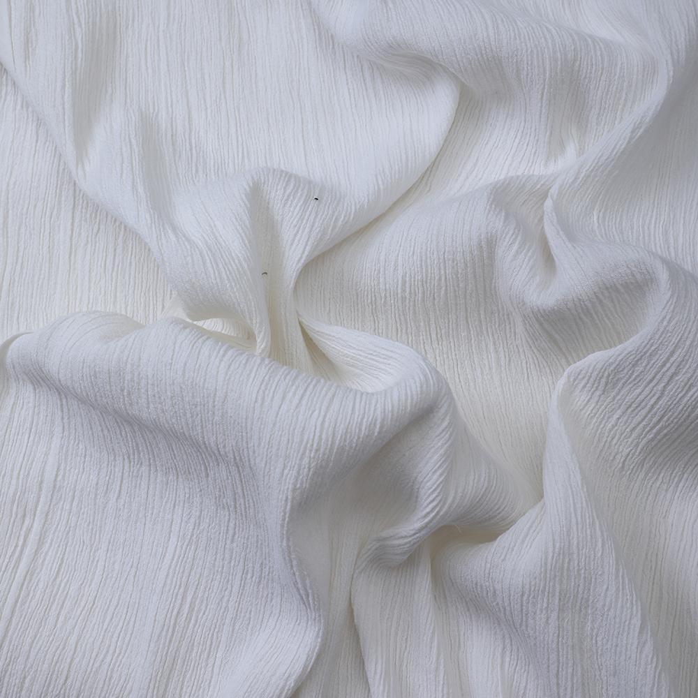 Off White Color Cotton Crepe Fabric