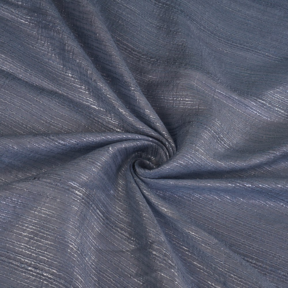 Grey Color Foile Bemberg Fabric