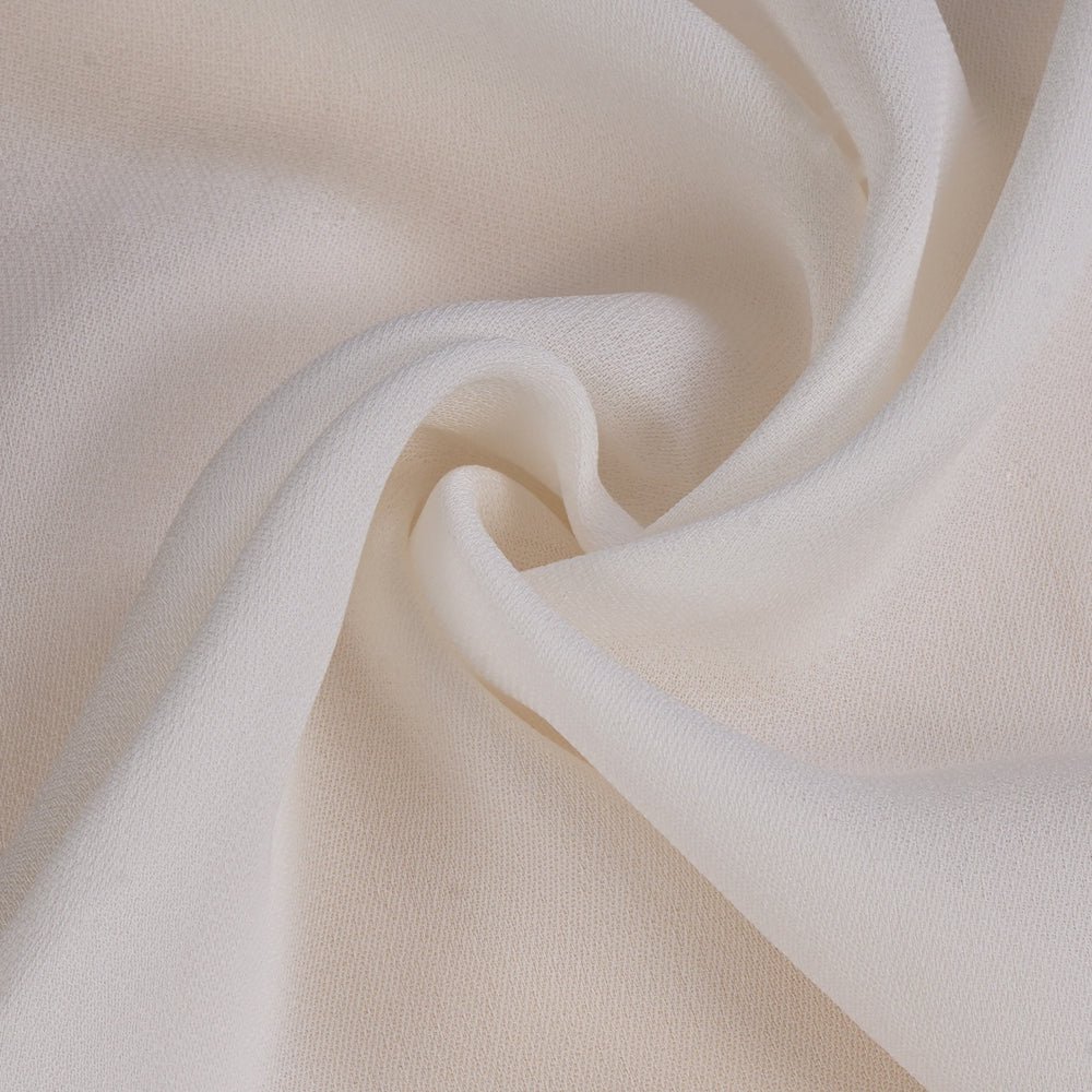 Off White Color Heavy Viscose Georgette Dyeable Fabric