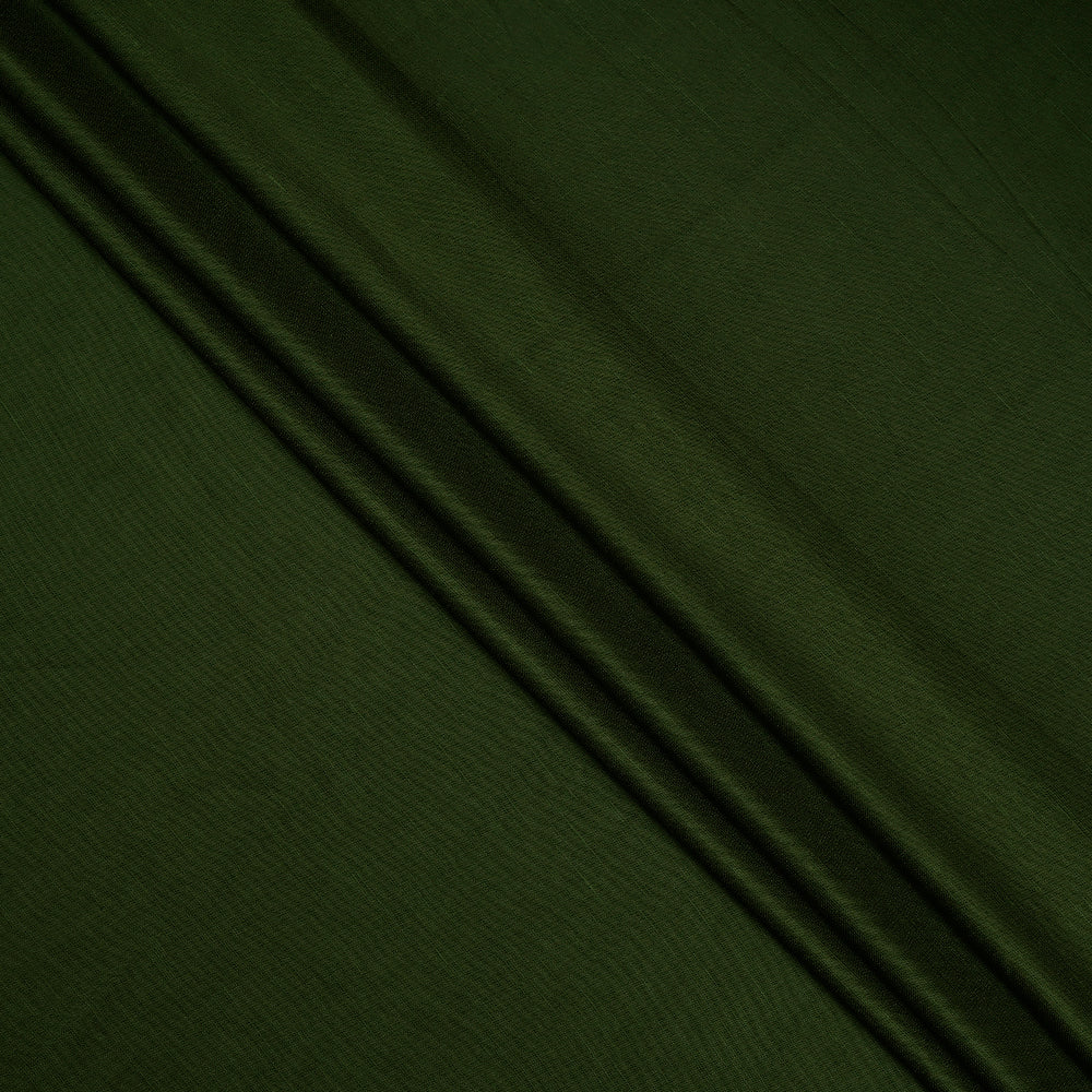 Green Color Bemberg Linen Satin Fabric