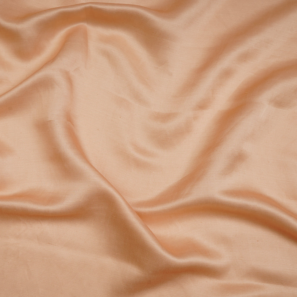 Peach Puff Color Bemberg Linen Satin Fabric