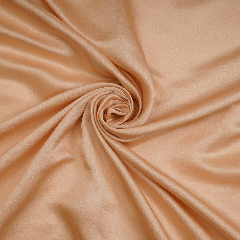 Peach Puff Color Bemberg Linen Satin Fabric