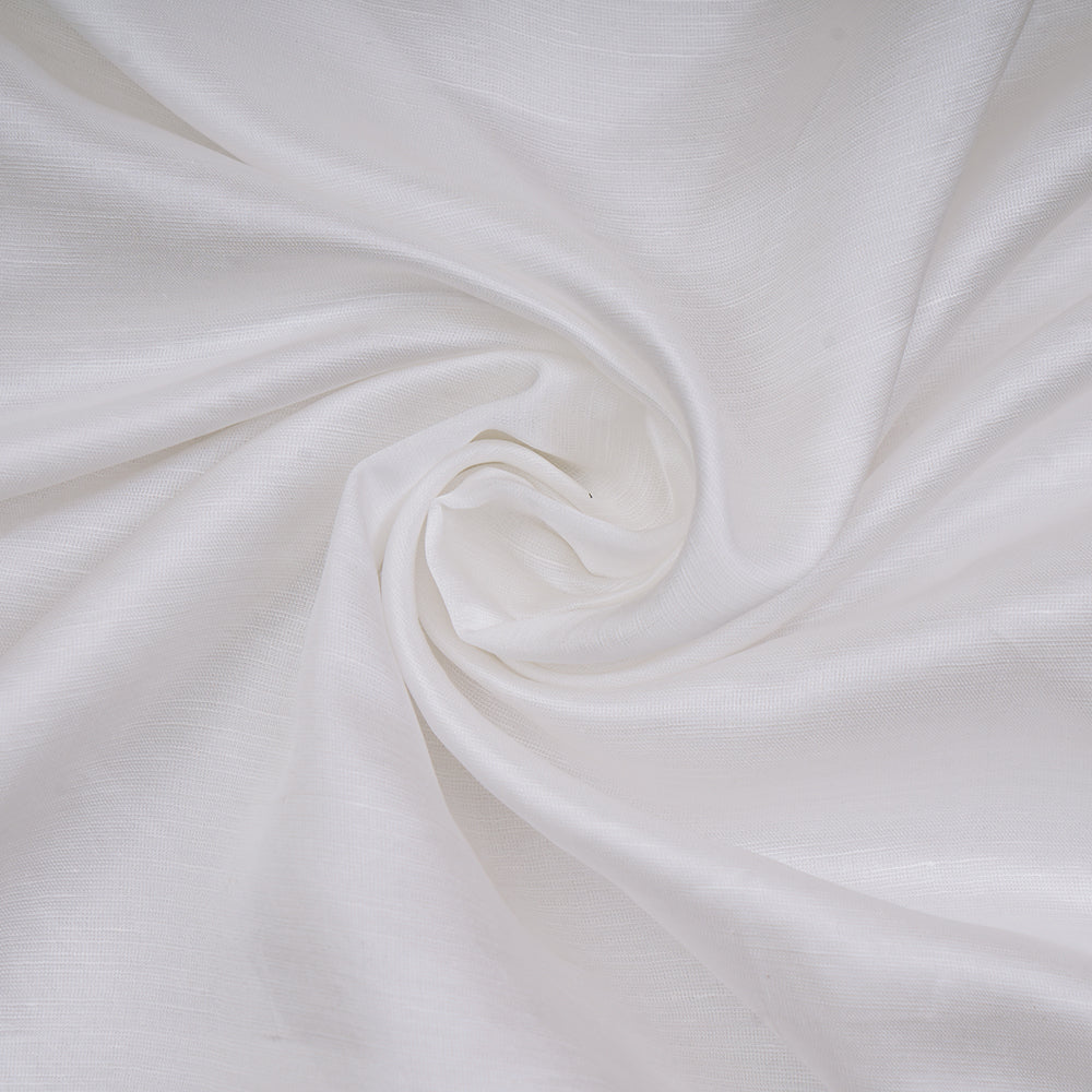 White Color Bemberg Linocel Satin Dyeable Fabric