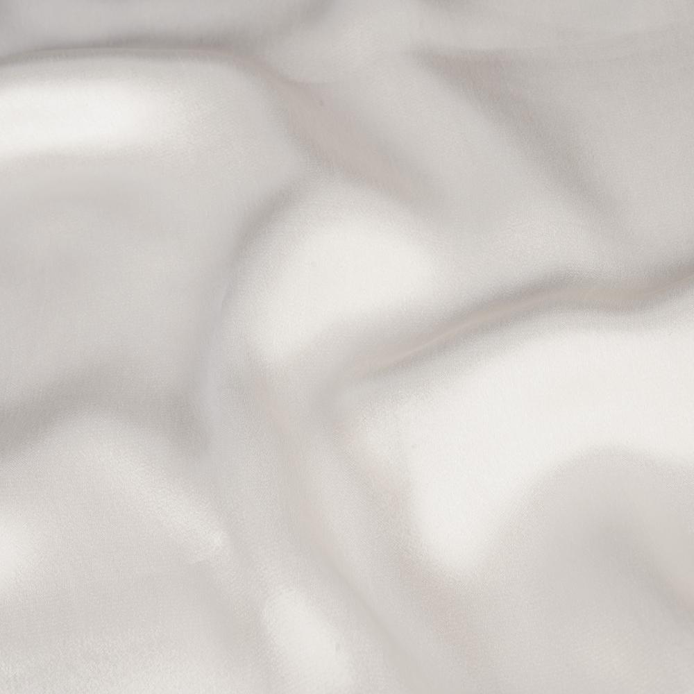 White Color Bemberg Georgette Satin Dyeable Fabric