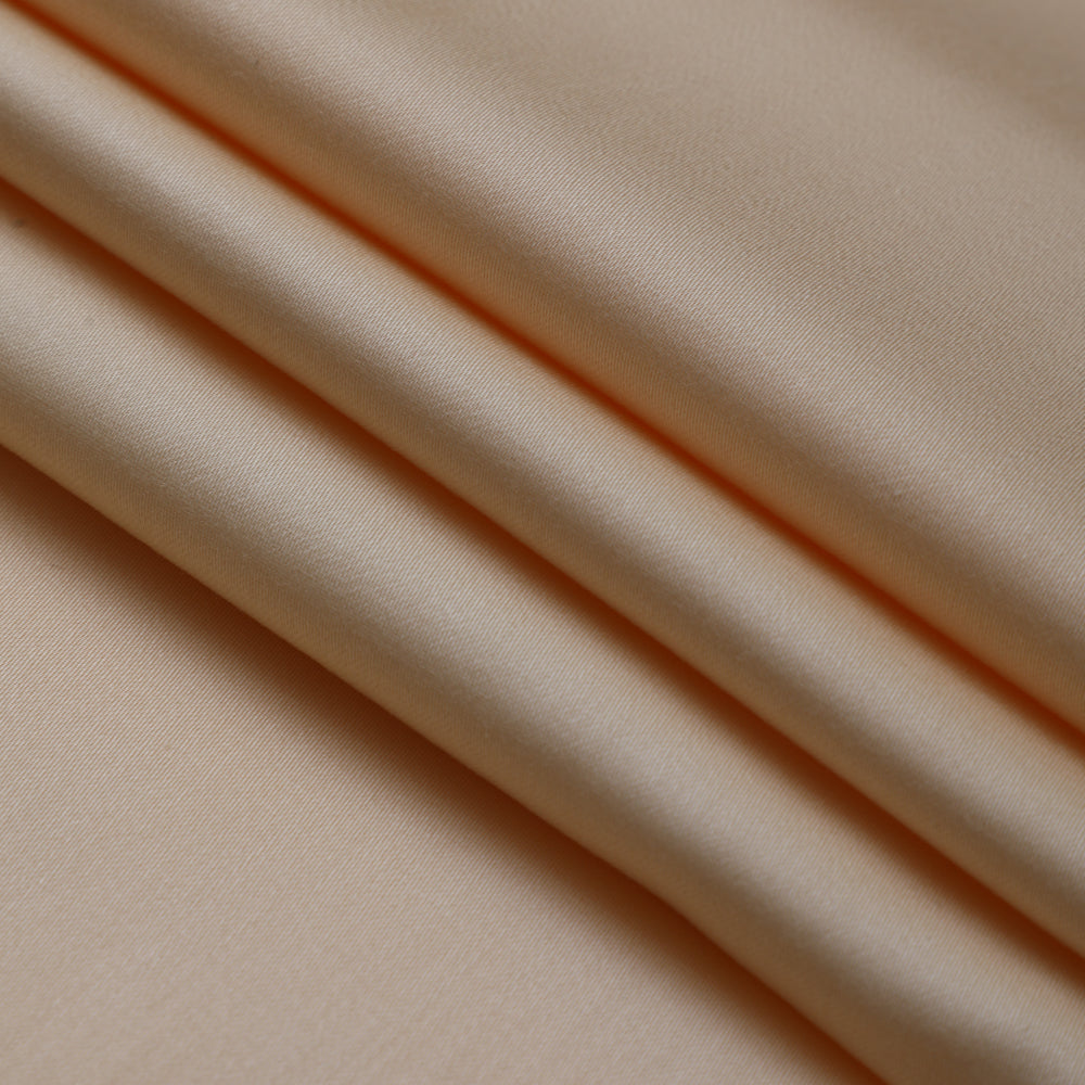 Cream Color Mill Dyed Cotton Satin Fabric