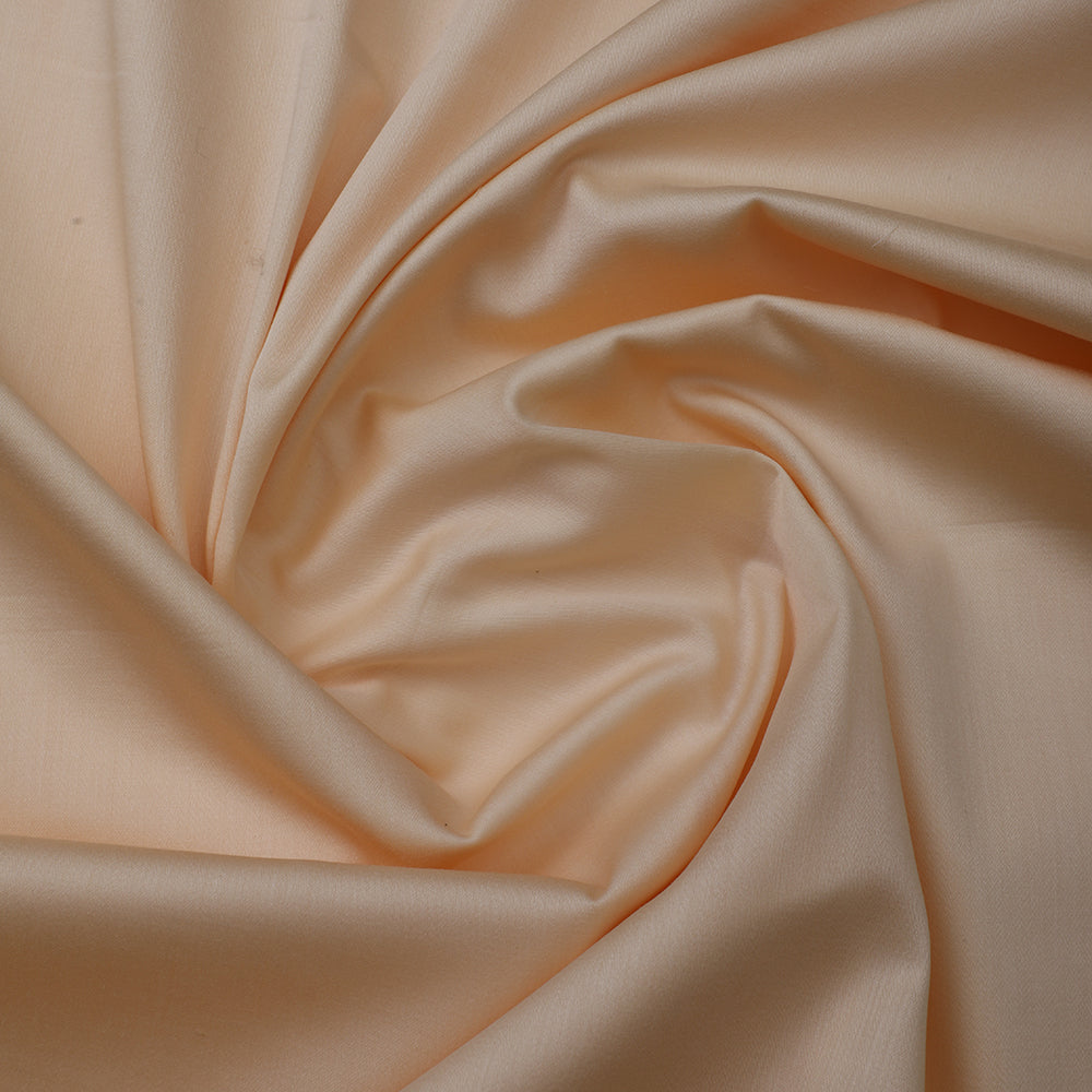 Cream Color Mill Dyed Cotton Satin Fabric