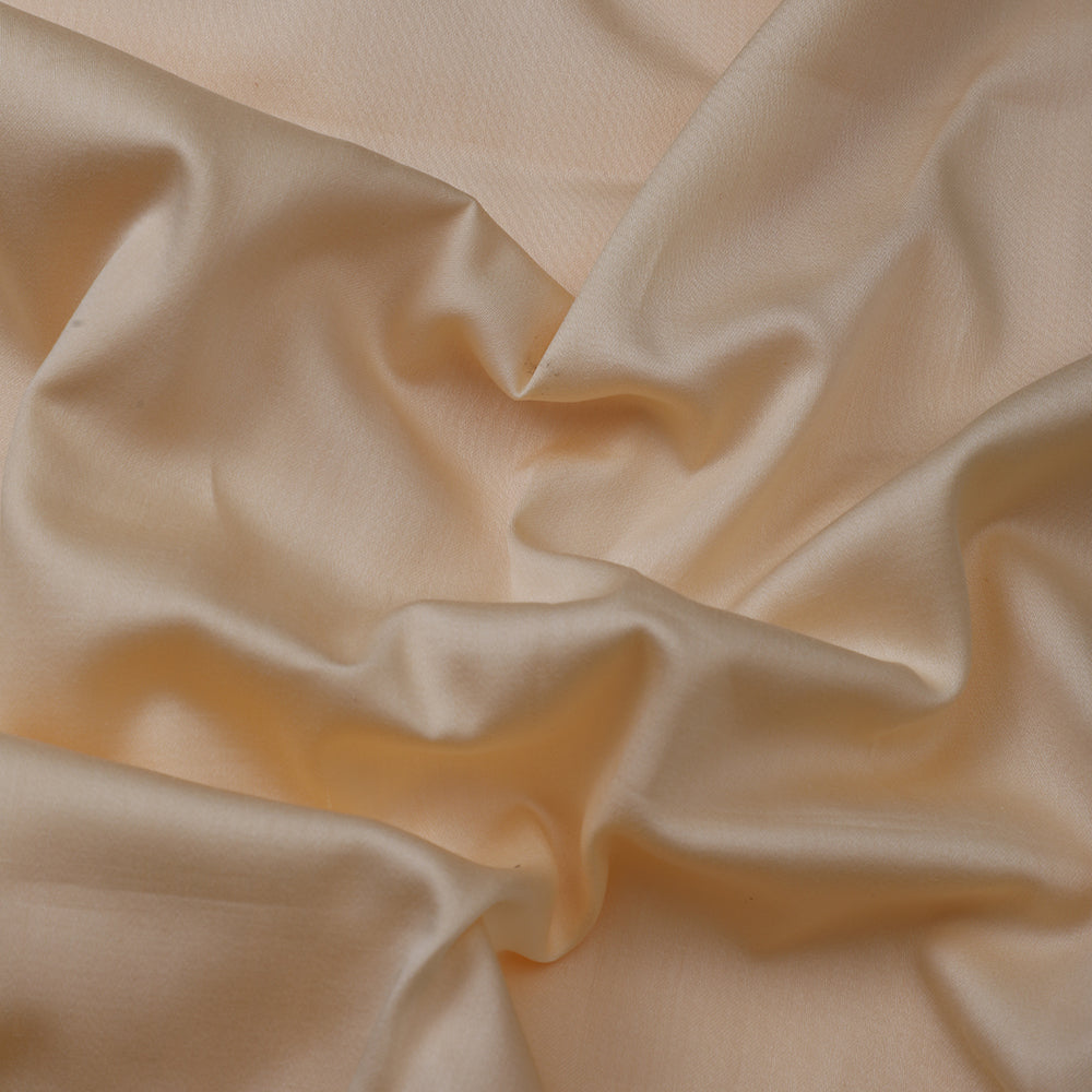 Cream Color Mill Dyed Cotton Satin Fabric