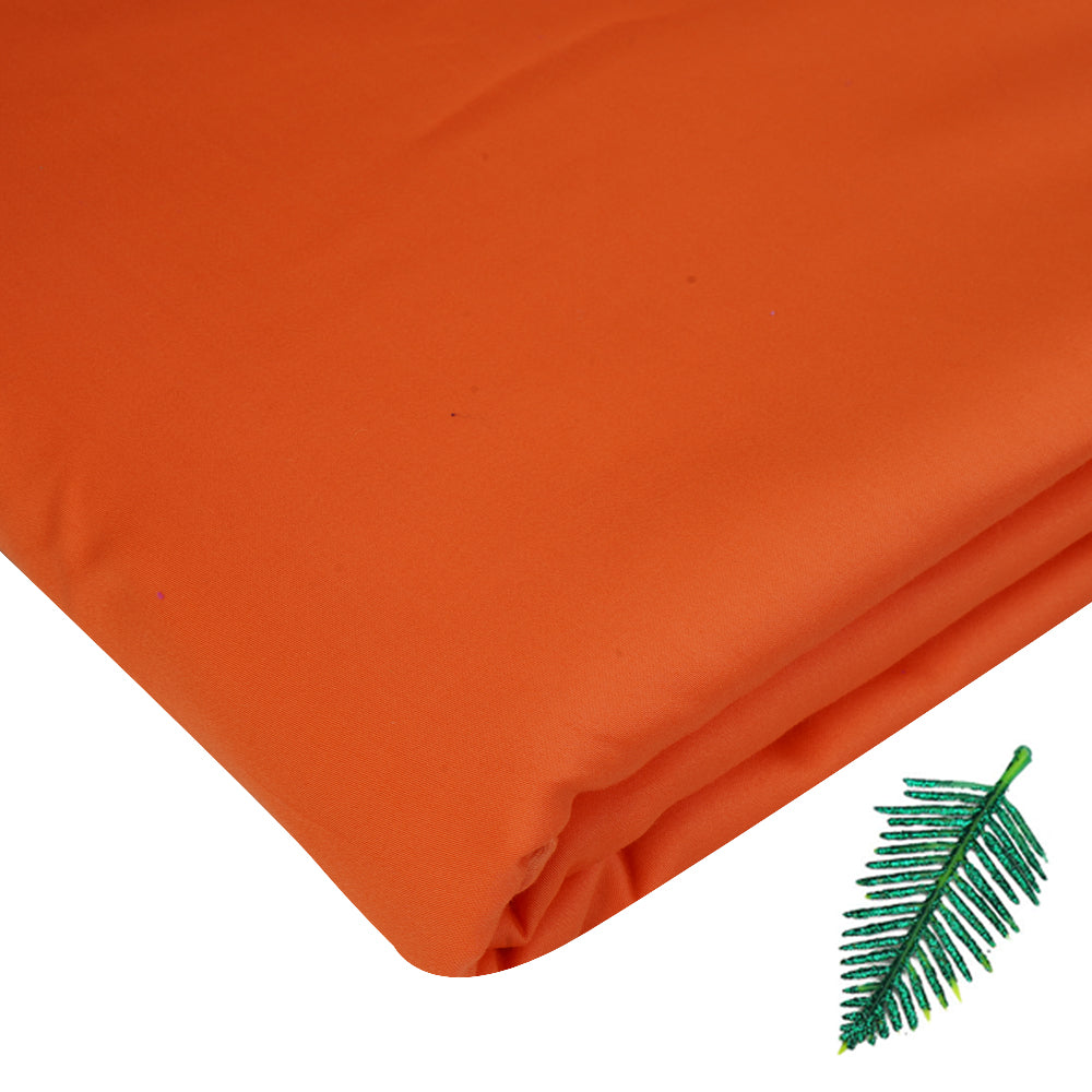 Orange Color Mill Dyed Cotton Satin Fabric