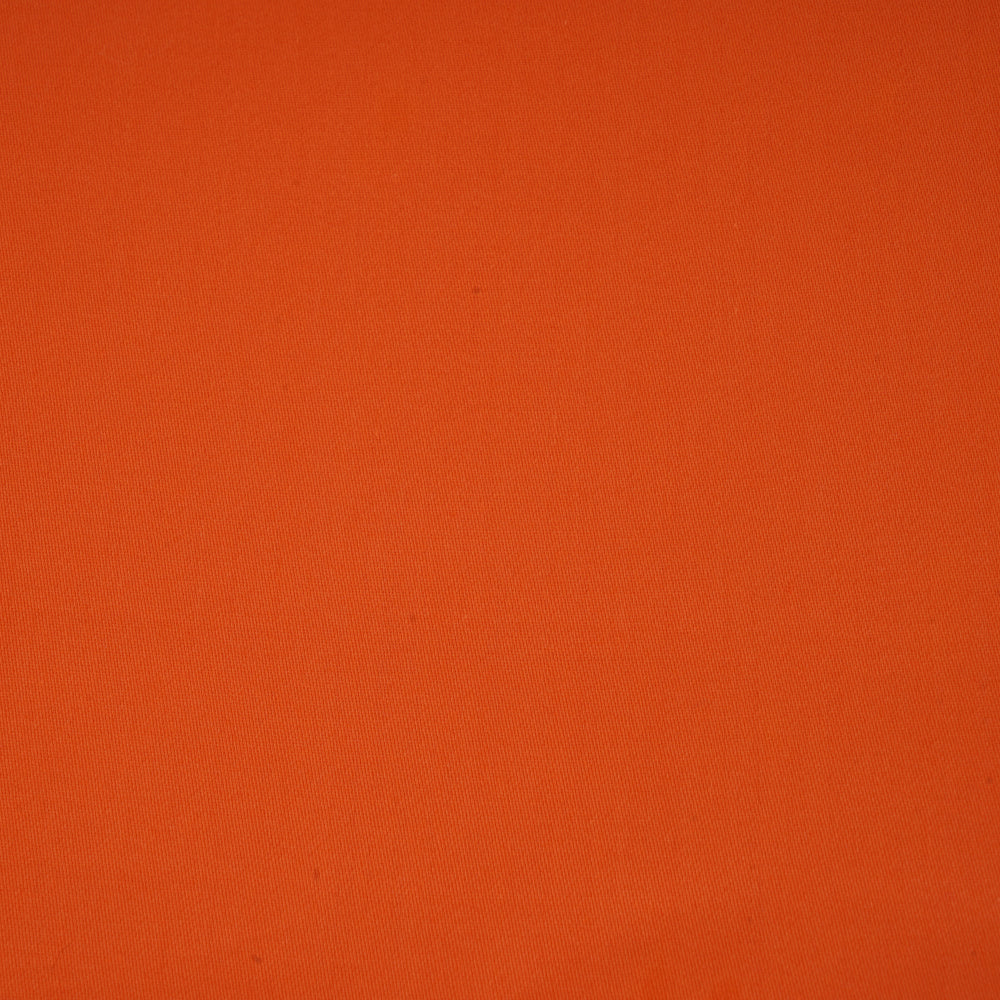 Orange Color Mill Dyed Cotton Satin Fabric