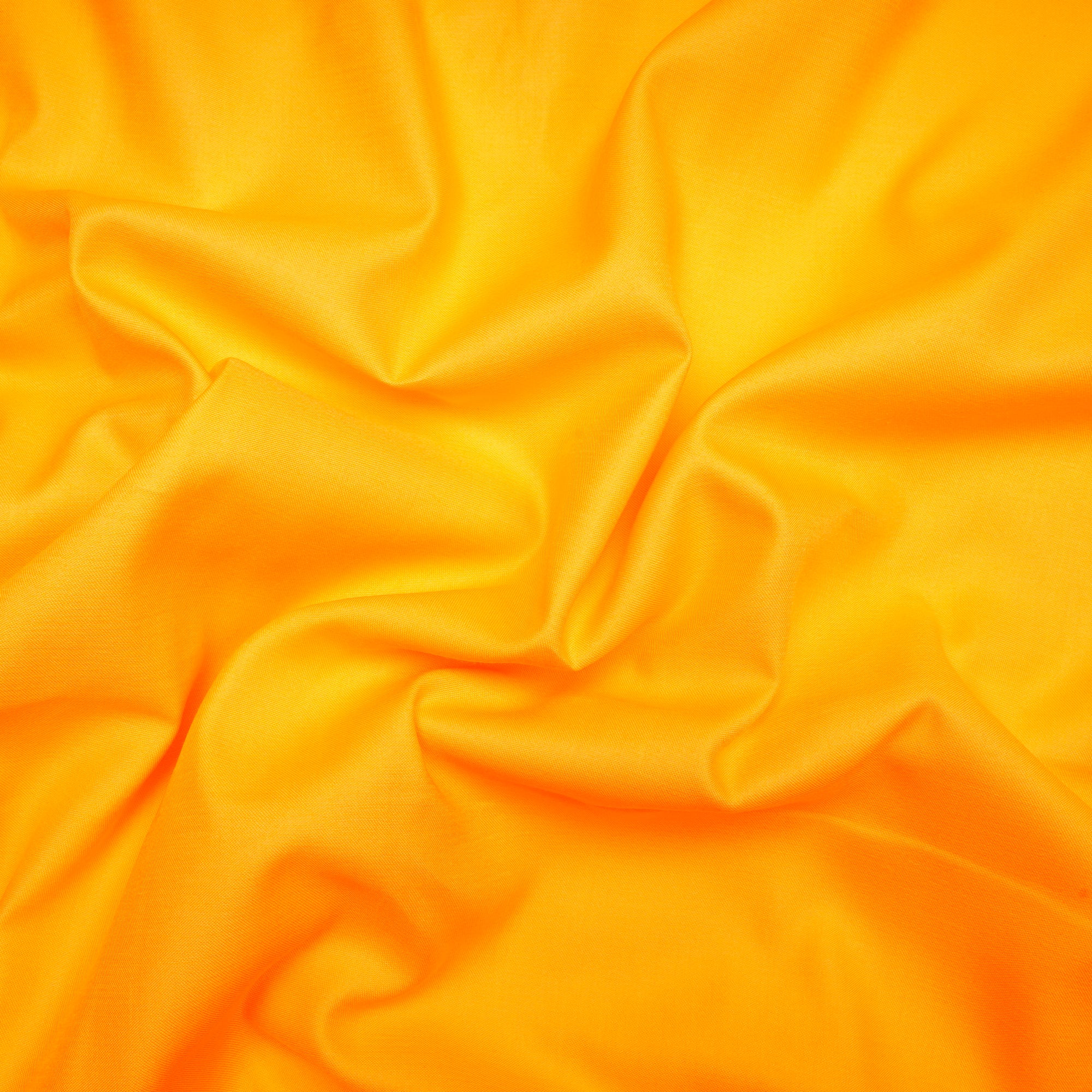 Yellow Color Cotton Satin Fabric