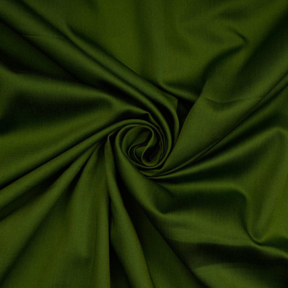 Green Color Cotton Satin Fabric