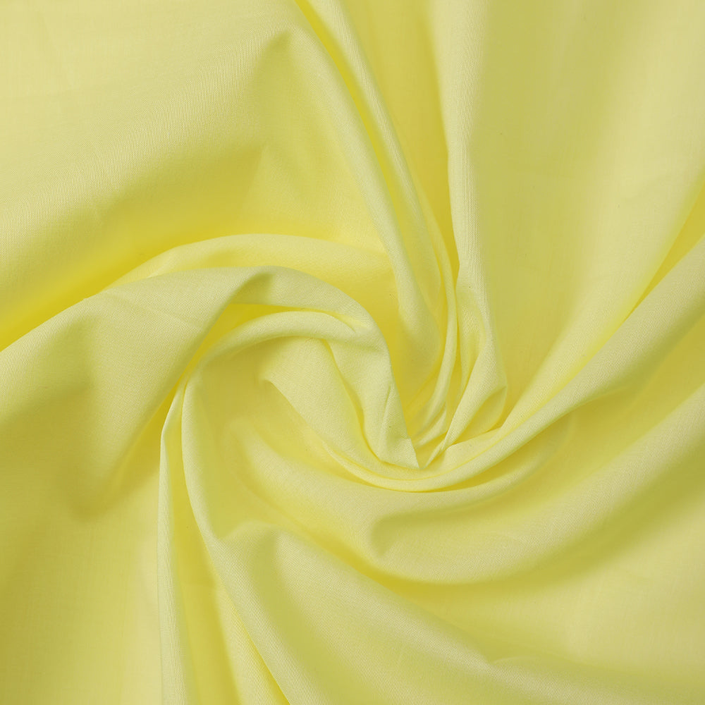 Yellow Color Mill Dyed Cotton Lawn Fabric