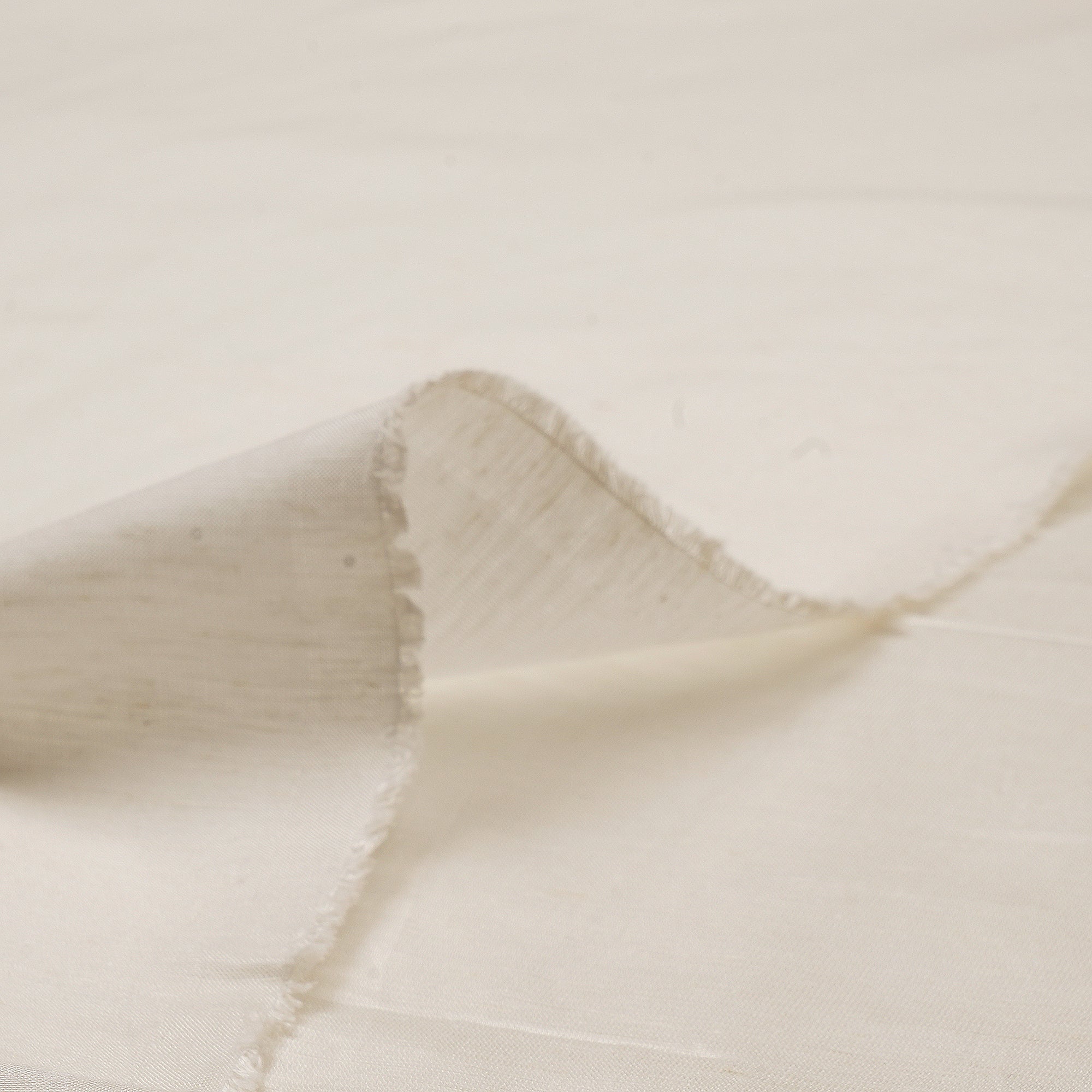 White Plain Dyeable Bemberg Linen Satin Fabric