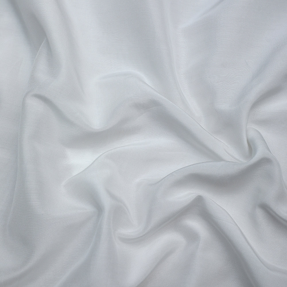 White Color Plain Cotton Bemberg Fabric