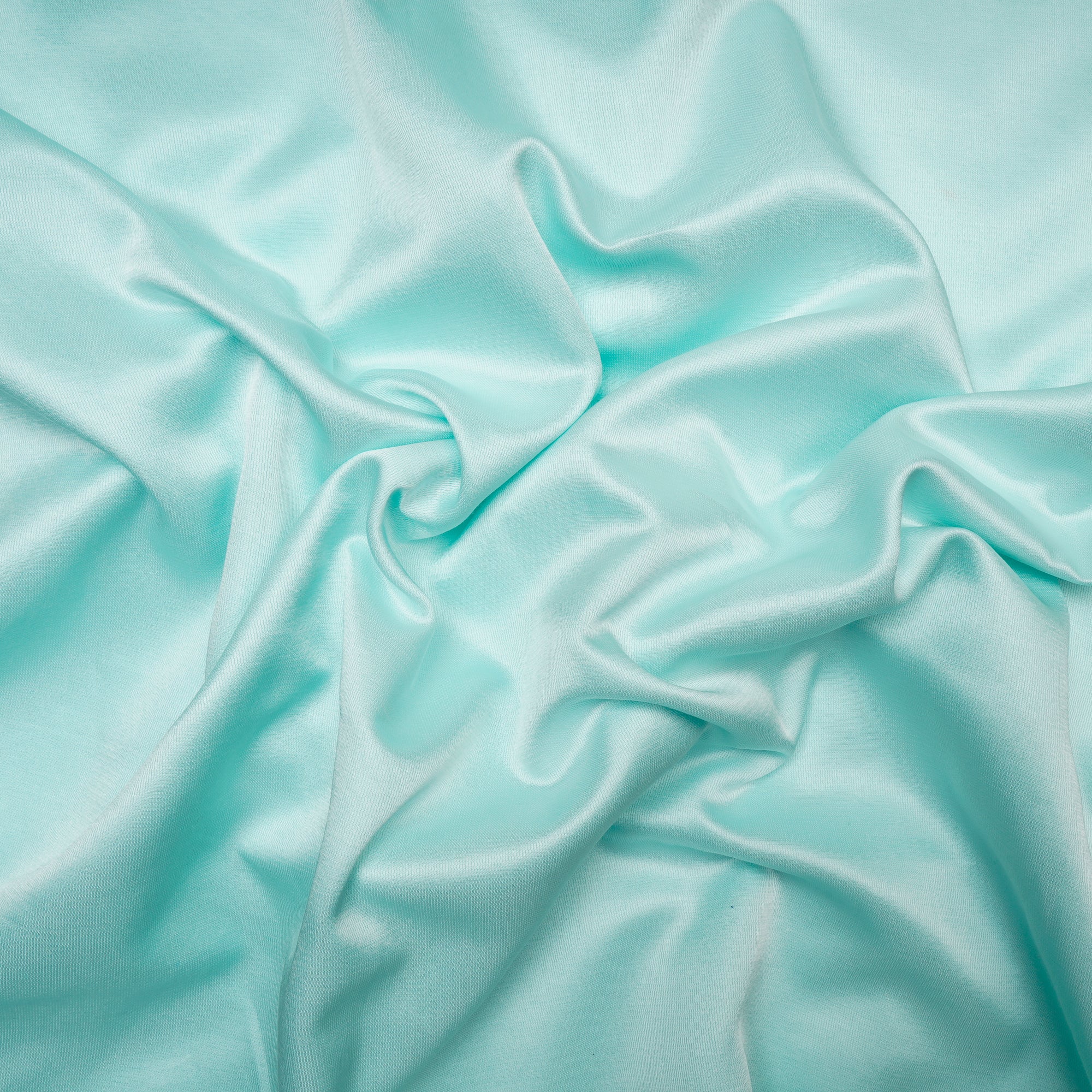 Coral Blue Piece Dyed Plain Bemberg Cotton Satin Fabric