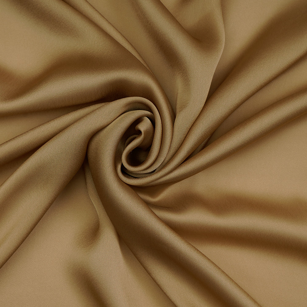 Tan Color Cotton Satin Fabric