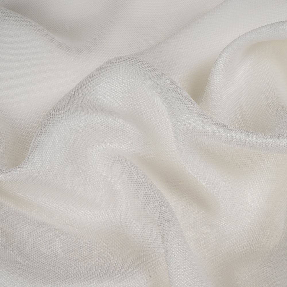 White Color Bemberg Modal Satin Dobby Fabric