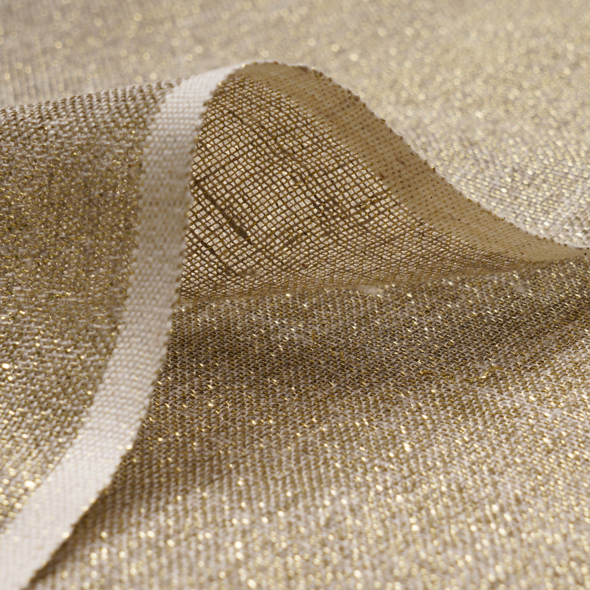 Buy Natural Premium Metallic Linen Fabric 68391/2 | FFAB
