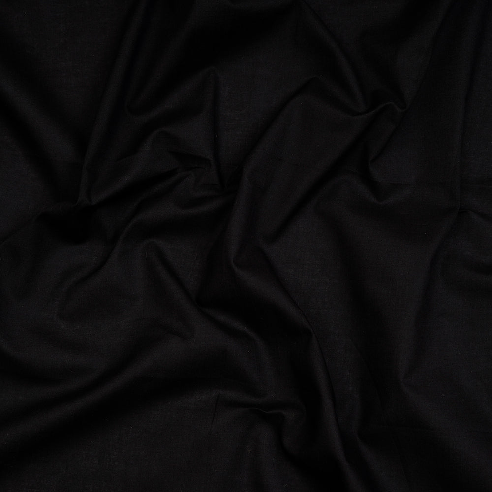 Black Color Mill Dyed Cotton Cambric Fabric