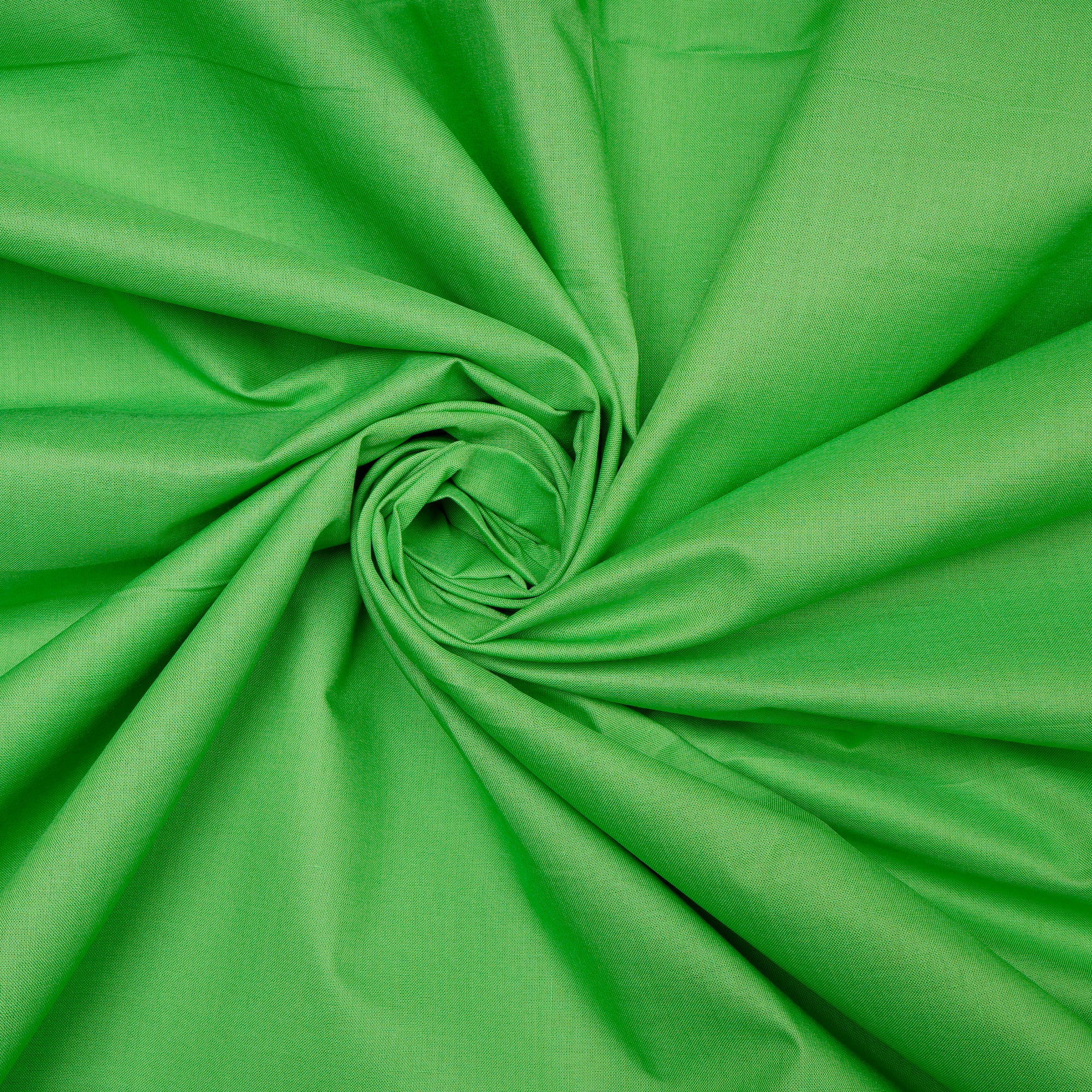 Lawn Green Color Mill Dyed Cotton Cambric Fabric