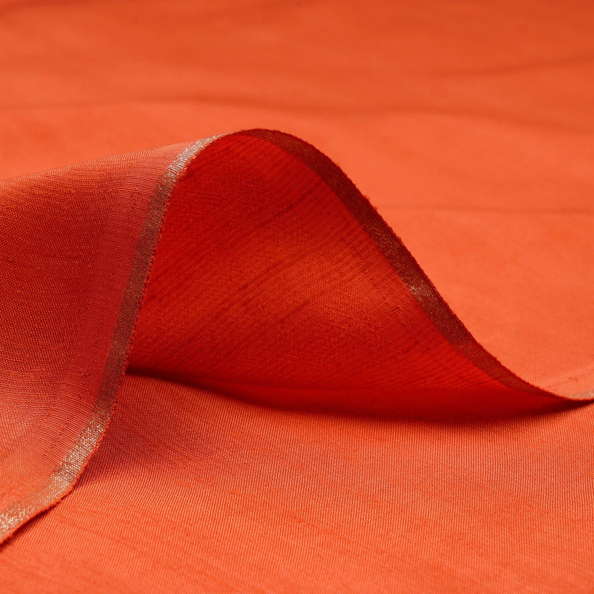 Orange Color Viscose Slub Fabric