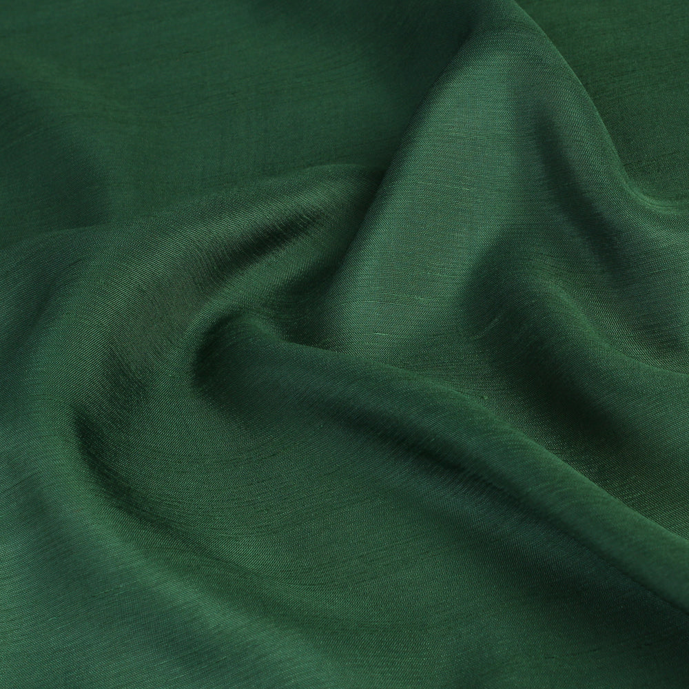 Dark Green Color Viscose Slub Fabric